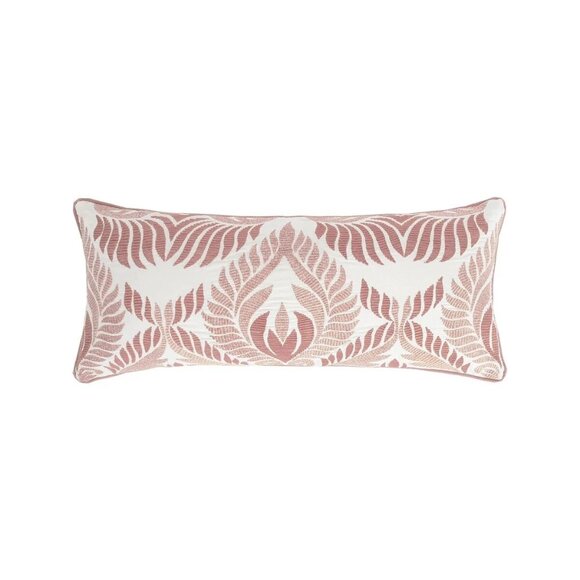 ELISABETH YORK 15"x35" Olivia Pink Lotus Embroidered PILLOW CASE Sham Home Decor - Picture 1 of 8